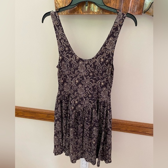 Free People boho floral button front sleeveless a-line mini dress XS - Picture 5 of 10